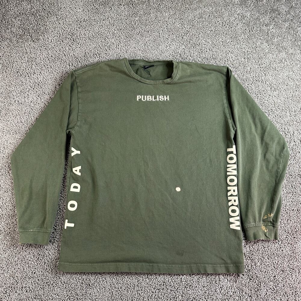 Publish Brand Shirt Mens Extra Large Green Today For Tomorrow Long Sleeve